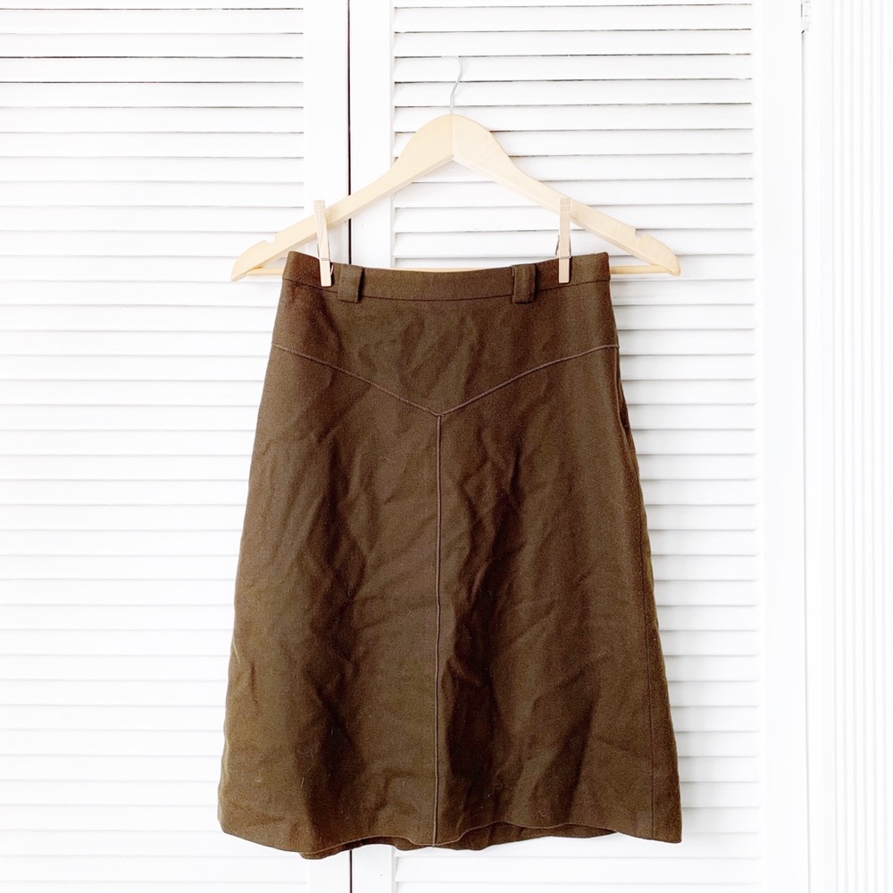 Anthropologie Parameter Brown Wool Skirt NWOT
